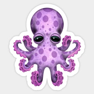 Cute Purple Baby Octopus Sticker